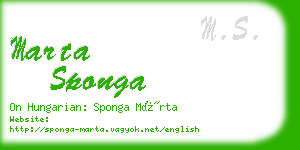 marta sponga business card